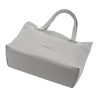MiaMore 01-058 szürke női bőr válltáska, shopper 40 x 30 x 12 cm