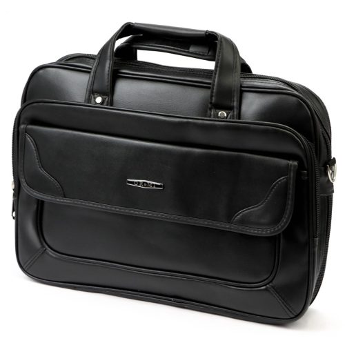Ormi PU-3507# fekete férfi rostbőr aktatáska 42 x 30 x 12 cm