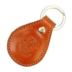 Florence BRE-3 konyak bőr kulcstartó 10 x 3 cm