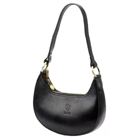   Florence 48 fekete női bőr kézitáska, válltáska 21.5 x 18 x 5 cm