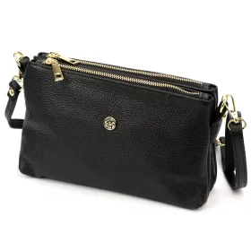   Gregorio 1736 fekete női bőr válltáska, oldaltáska, crossbody 24 x 15 x 7 cm
