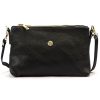 Gregorio 1736 fekete női bőr válltáska, oldaltáska, crossbody 24 x 15 x 7 cm