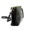 Gregorio 1736 fekete női bőr válltáska, oldaltáska, crossbody 24 x 15 x 7 cm