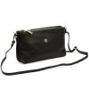 Gregorio 1736 fekete női bőr válltáska, oldaltáska, crossbody 24 x 15 x 7 cm