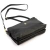Gregorio 1736 fekete női bőr válltáska, oldaltáska, crossbody 24 x 15 x 7 cm
