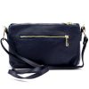 Gregorio 1736 navy kék női bőr válltáska, oldaltáska, crossbody 24 x 15 x 7 cm