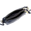 Gregorio 1736 navy kék női bőr válltáska, oldaltáska, crossbody 24 x 15 x 7 cm
