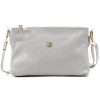 Gregorio 1736 szürke női bőr válltáska, oldaltáska, crossbody 24 x 15 x 7 cm