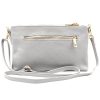 Gregorio 1736 szürke női bőr válltáska, oldaltáska, crossbody 24 x 15 x 7 cm