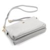 Gregorio 1736 szürke női bőr válltáska, oldaltáska, crossbody 24 x 15 x 7 cm