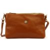 Gregorio 1736 barna női bőr válltáska, oldaltáska, crossbody 24 x 15 x 7 cm