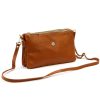 Gregorio 1736 barna női bőr válltáska, oldaltáska, crossbody 24 x 15 x 7 cm
