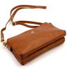 Gregorio 1736 barna női bőr válltáska, oldaltáska, crossbody 24 x 15 x 7 cm