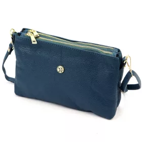   Gregorio 1736 kék női bőr válltáska, oldaltáska, crossbody 24 x 15 x 7 cm