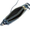 Gregorio 1736 kék női bőr válltáska, oldaltáska, crossbody 24 x 15 x 7 cm