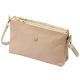 Gregorio 1736 púder színű női bőr válltáska, oldaltáska, crossbody 24 x 15 x 7 cm