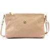 Gregorio 1736 púder színű női bőr válltáska, oldaltáska, crossbody 24 x 15 x 7 cm