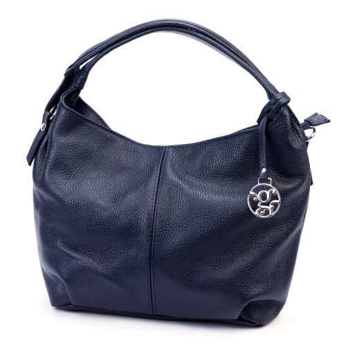 Gregorio 1737 navy női bőr kézitáska, válltáska, oldaltáska 35 x 25 x 12 cm
