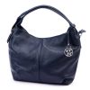 Gregorio 1737 navy női bőr kézitáska, válltáska, oldaltáska 35 x 25 x 12 cm