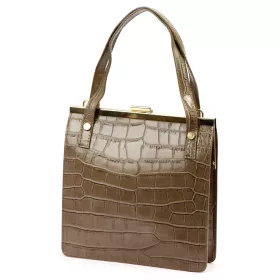   Luka 19-90 COCO taupe női bőr kézitáska, válltáska, oldaltáska 23 x 22.5 x 7 cm