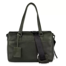   Burkely Rain Riley zöld színű vízálló bőr válltáska, oldaltáska