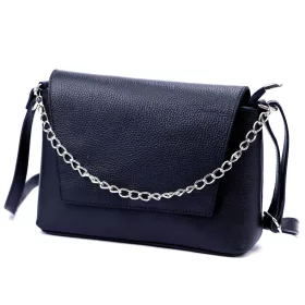   Luka 19-91 navy kék női bőr kézitáska, válltáska, oldaltáska 26 x 19.5 x 8 cm