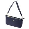 Gregorio 1740 navy kék női bőr kézitáska, válltáska, oldaltáska 30 x 15 x 7.5 cm