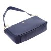 Gregorio 1740 navy kék női bőr kézitáska, válltáska, oldaltáska 30 x 15 x 7.5 cm