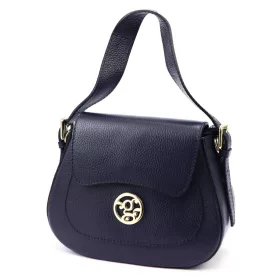   Gregorio 1741 navy kék női bőr kézitáska, válltáska, oldaltáska 24 x 19.5 x 9.5 cm