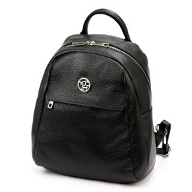   Gregorio 1742 olasz fekete női bőr hátizsák 28 x 30 x 14 cm
