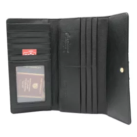 Peterson PTN ST-415 SNAKE fekete női bőr pénztárca