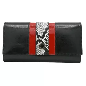  Peterson PTN ST-409 SNAKE fekete női bőr pénztárca 18.5 x 10 x 3.5 cm