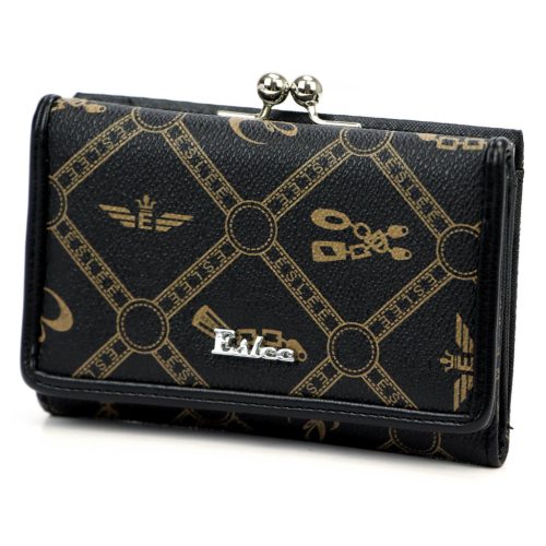 Eslee 8905 antracit női rostbőr pénztárca 14.5 x 10 x 3 cm