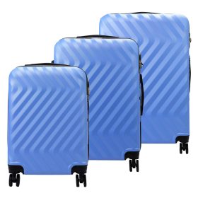   Pierre Cardin MED12 világoskék abs 3 db-os bőrönd szett 58, 68, 78 cm