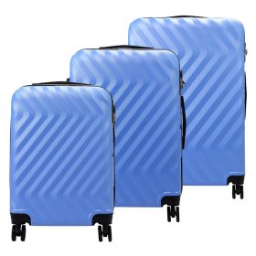   Pierre Cardin MED12 világoskék abs 3 db-os bőrönd szett 58, 68, 78 cm