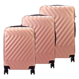   Pierre Cardin MED12 púderszín abs 3 db-os bőrönd szett 58, 68, 78 cm