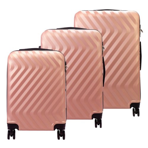 Pierre Cardin MED12 púderszín abs 3 db-os bőrönd szett 58, 68, 78 cm