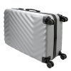 Pierre Cardin MED12 ezüst abs 3 db-os bőrönd szett 58, 68, 78 cm