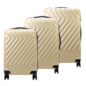   Pierre Cardin MED12 bézs abs 3 db-os bőrönd szett 58, 68, 78 cm