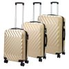 Pierre Cardin MED12 bézs abs 3 db-os bőrönd szett 58, 68, 78 cm