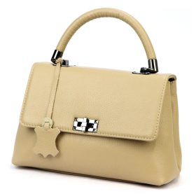   Luka 24-041 bézs női bőr kézitáska, válltáska, oldaltáska 31 x 20 x 13 cm