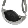 Luka 24-017 szürke női bőr övtáska, crossbody 37 x 22 x 11 cm 