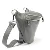 Luka 24-017 szürke női bőr övtáska, crossbody 37 x 22 x 11 cm 