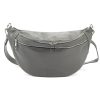Luka 24-017 szürke női bőr övtáska, crossbody 37 x 22 x 11 cm 