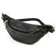 Luka 24-017 M  fekete női bőr oldaltáska, crossbody, övtáska 33 x 15 x 9 cm