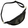Luka 24-017 M  fekete női bőr oldaltáska, crossbody, övtáska 33 x 15 x 9 cm