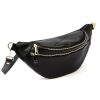 Luka 24-017 M  fekete női bőr oldaltáska, crossbody, övtáska 33 x 15 x 9 cm