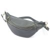 Luka 24-017 M  szürke női bőr oldaltáska, crossbody, övtáska 33 x 15 x 9 cm