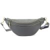 Luka 24-017 M  szürke női bőr oldaltáska, crossbody, övtáska 33 x 15 x 9 cm