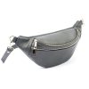 Luka 24-017 M  szürke női bőr oldaltáska, crossbody, övtáska 33 x 15 x 9 cm